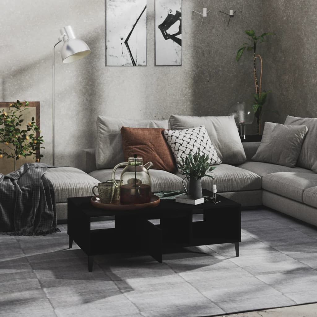 vidaXL Τραπεζάκι Σαλονιού Μαύρο 103,5 x 60 x 35 εκ. από Επεξ. Ξύλο