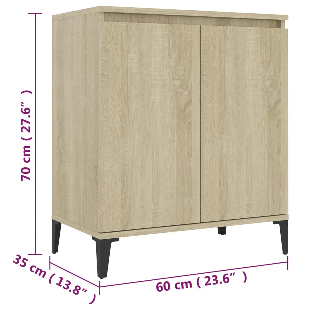 vidaXL Συρταριέρα Sonoma Δρυς 60x35x70 εκ. Επεξεργασμένο Ξύλο