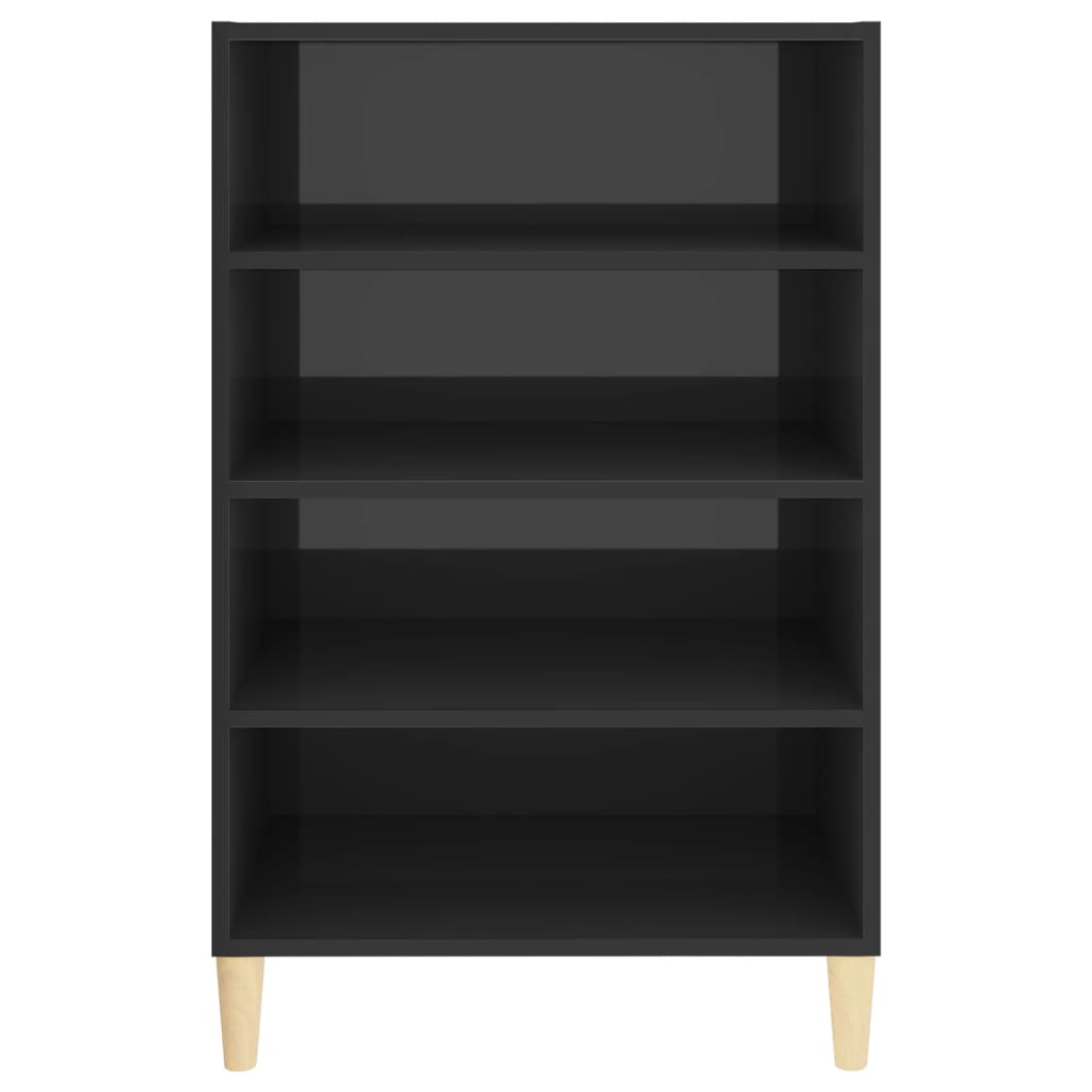 vidaXL Ραφιέρα Γυαλιστερή Γκρι 57 x 35 x 90 εκ. από Επεξ. Ξύλο