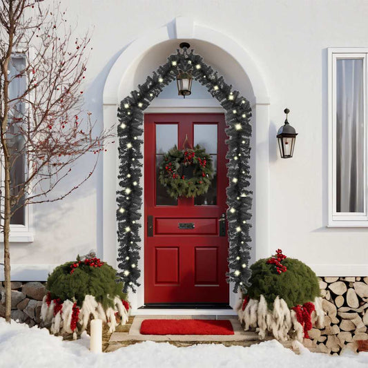 vidaXL Γιρλάντα Χριστουγεννιάτικη με Λαμπάκια LED Μαύρη 10 μ.