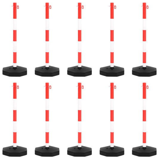 vidaXL Σετ Κολόνες Σήμανσης με Πλαστική Αλυσίδα 10 Μέτρων