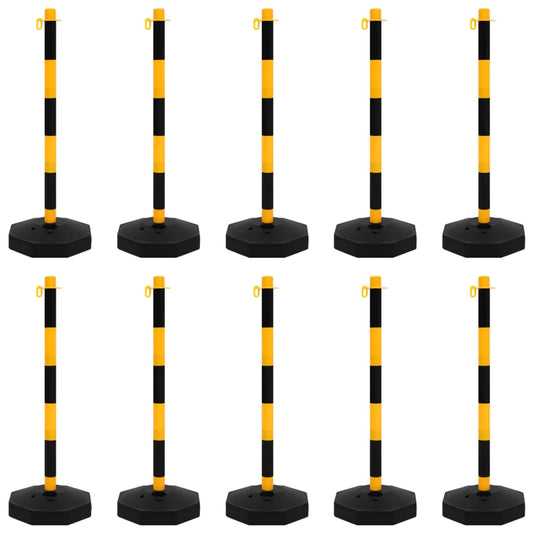 vidaXL Σετ Κολόνες Σήμανσης με Πλαστική Αλυσίδα 10 Μέτρων