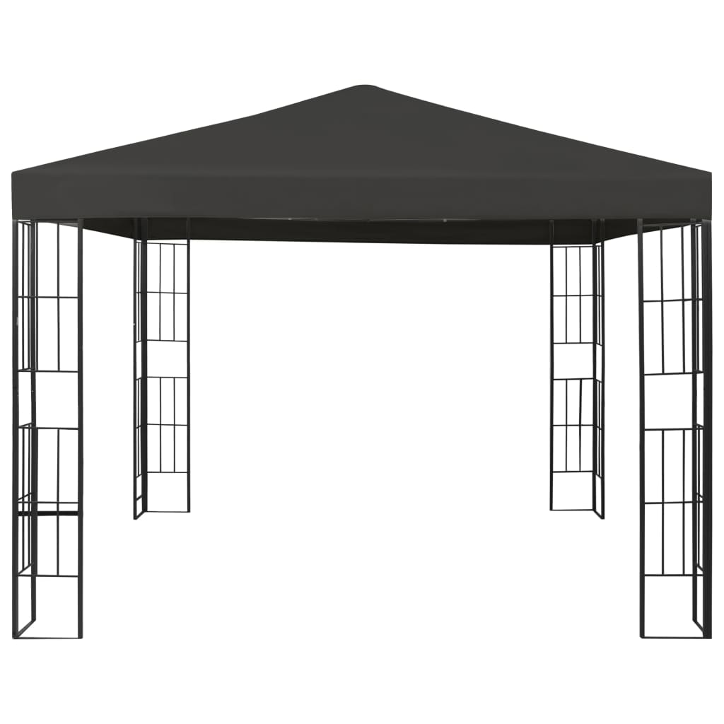 vidaXL Κιόσκι με Φωτάκια LED Ανθρακί 3 x 3 μ.