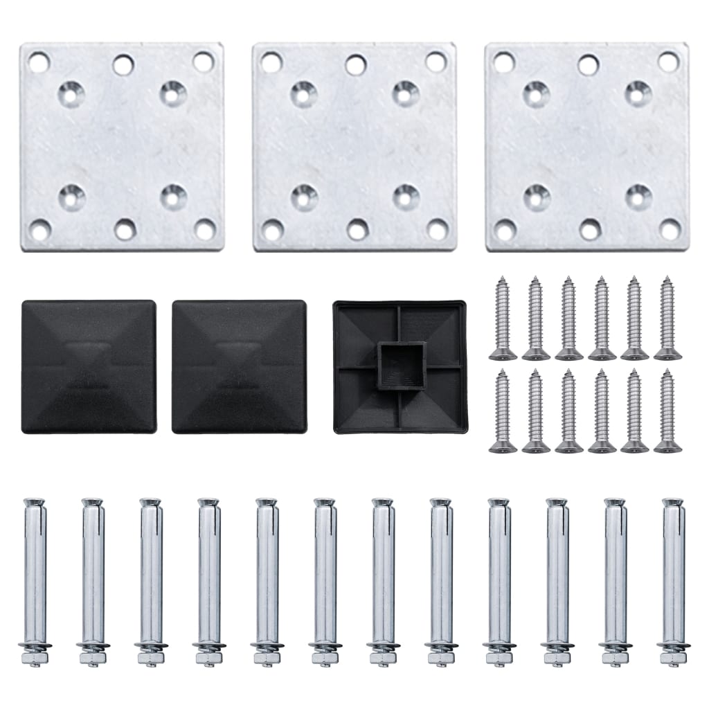 vidaXL Σετ Πάνελ Περίφραξης Γκρι 353 x 146 εκ. από WPC