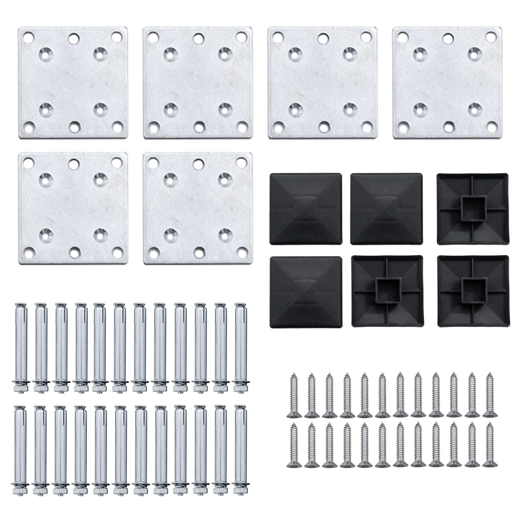 vidaXL Σετ Πάνελ Περίφραξης Γκρι 872 x 146 εκ. από WPC