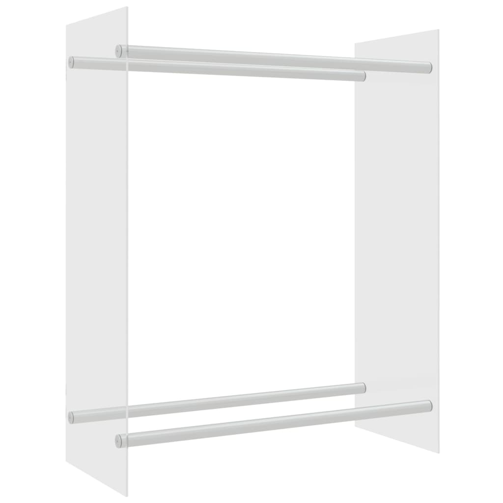 vidaXL Ράφι Καυσόξυλων Διαφανές 80 x 35 x 100 εκ. από Ψημένο Γυαλί