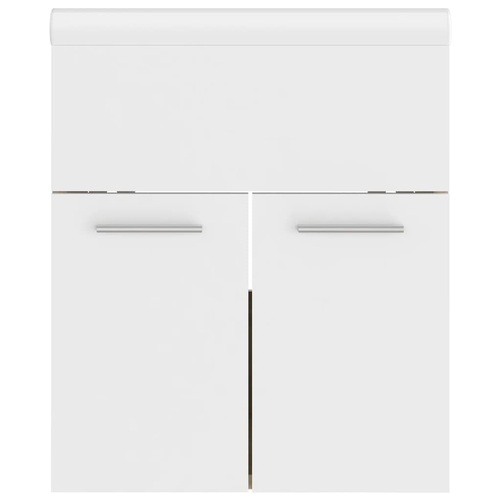 vidaXL Ντουλάπι Μπάνιου με Νιπτήρα Λευκό / Sonoma Δρυς από Επεξ. Ξύλο