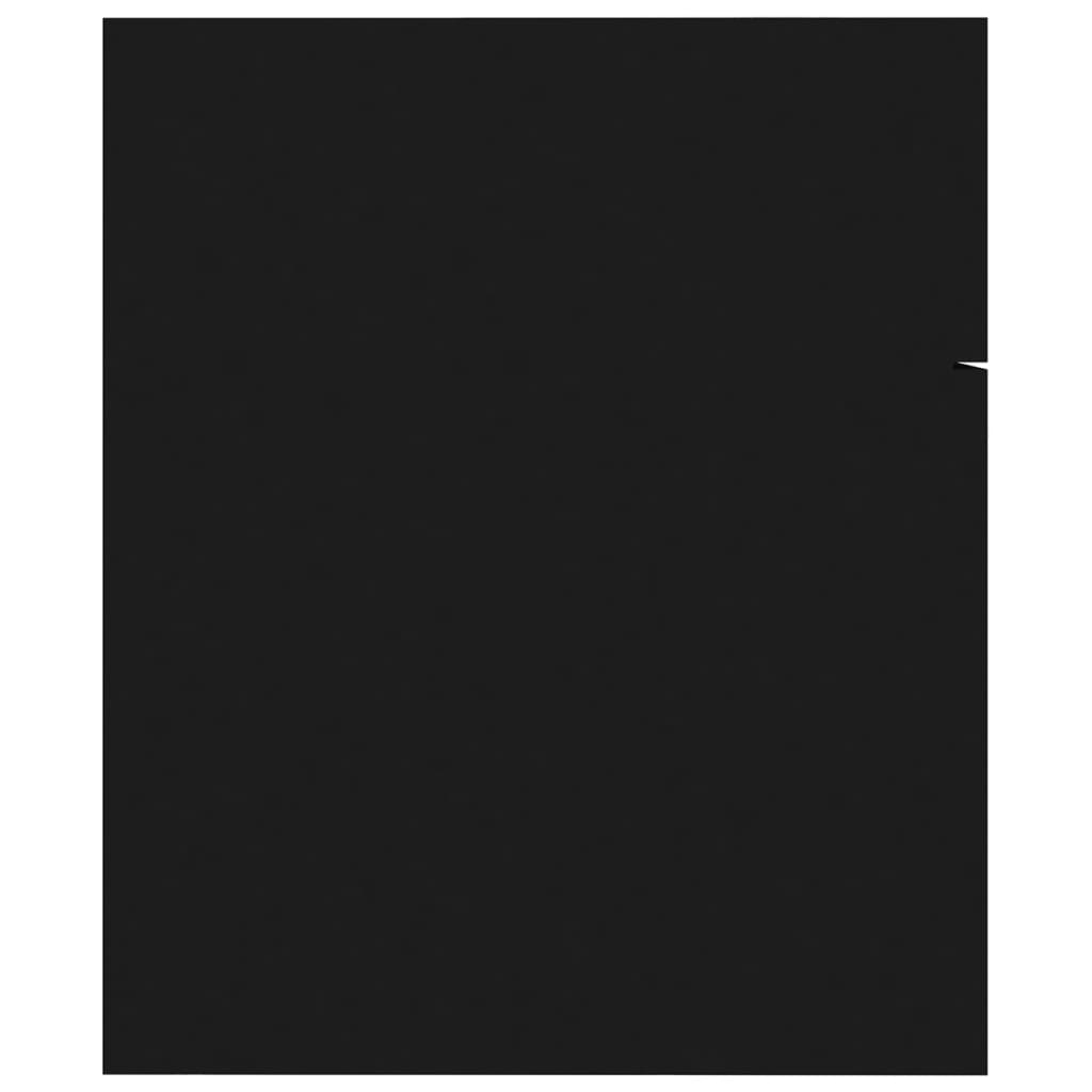 vidaXL Σετ Επίπλων Μπάνιου Μαύρο από Μοριοσανίδα