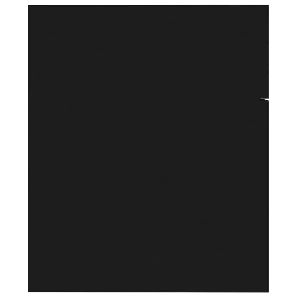 vidaXL Σετ Επίπλων Μπάνιου Μαύρο από Μοριοσανίδα