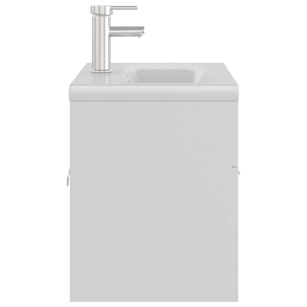 vidaXL Ντουλάπι Μπάνιου με Νιπτήρα Λευκό από Επεξεργασμένο Ξύλο