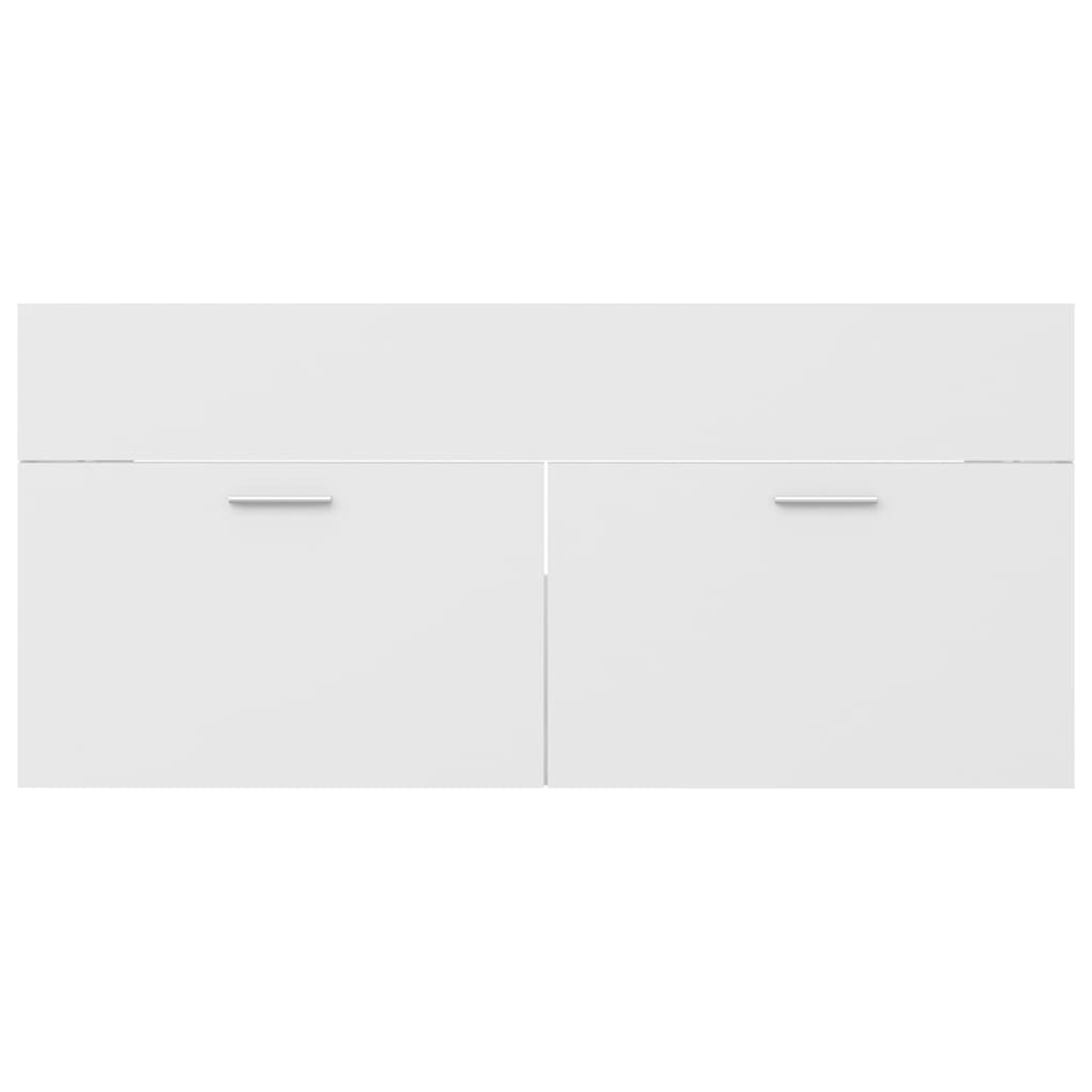 vidaXL Ντουλάπι Μπάνιου με Νιπτήρα Λευκό από Μοριοσανίδα