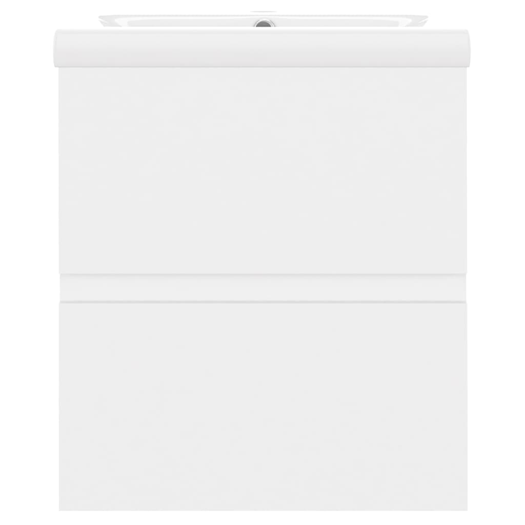 vidaXL Ντουλάπι Μπάνιου με Νιπτήρα Λευκό από Μοριοσανίδα