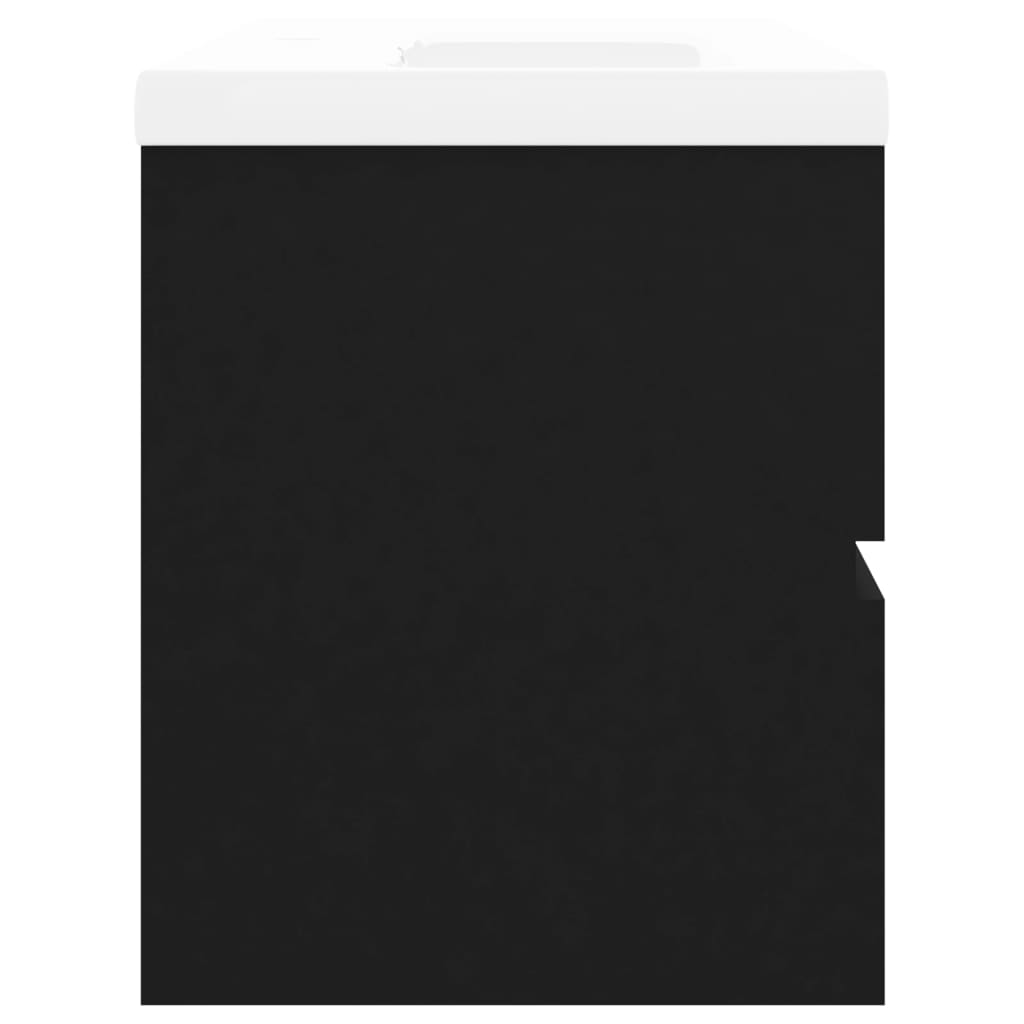 vidaXL Ντουλάπι Μπάνιου με Νιπτήρα Μαύρο από Μοριοσανίδα