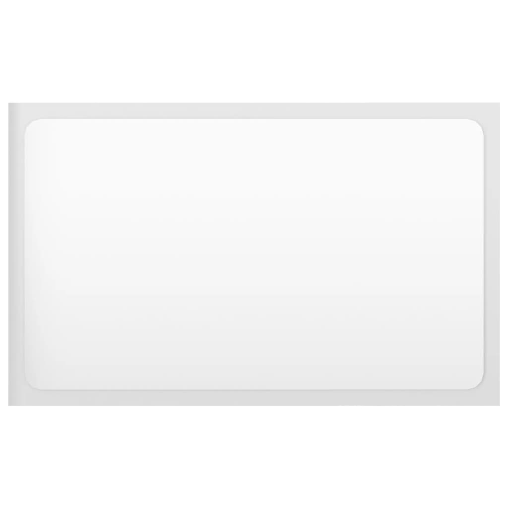 vidaXL Σετ Επίπλων Μπάνιου Γυαλιστερό Λευκό από Επεξ. Ξύλο