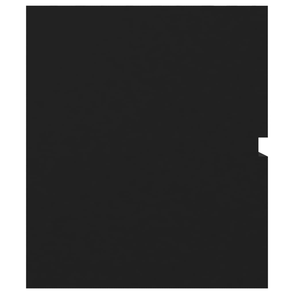 vidaXL Ντουλάπι Μπάνιου με Νιπτήρα Μαύρο από Επεξεργασμένο Ξύλο