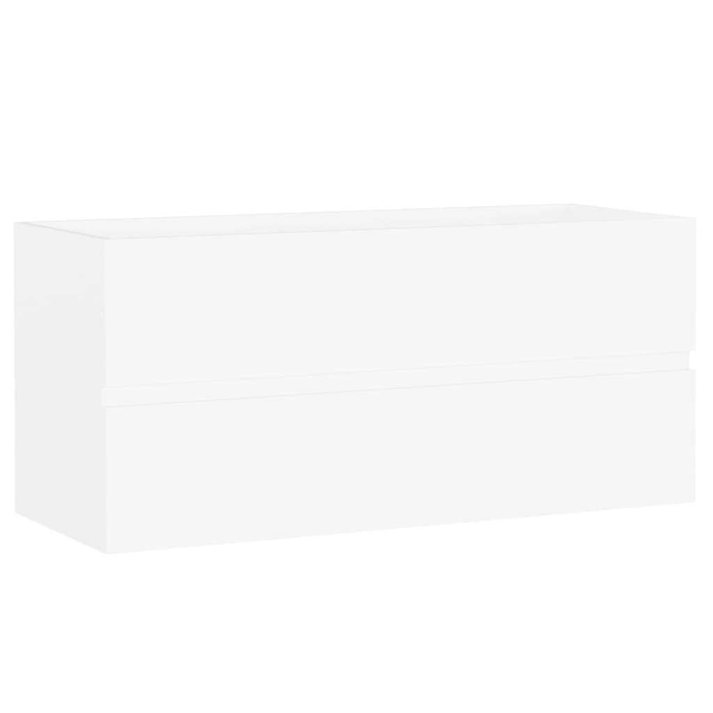 vidaXL Ντουλάπι Μπάνιου με Νιπτήρα Λευκό από Επεξεργασμένο Ξύλο