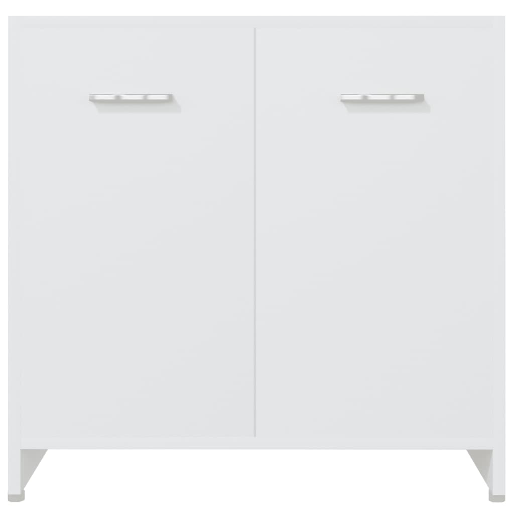 vidaXL Σετ Επίπλων Μπάνιου 4 Τεμαχίων Λευκό από Επεξ. Ξύλο