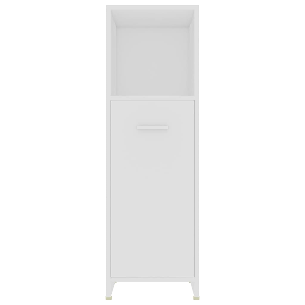 vidaXL Σετ Επίπλων Μπάνιου 4 Τεμαχίων Λευκό από Επεξ. Ξύλο