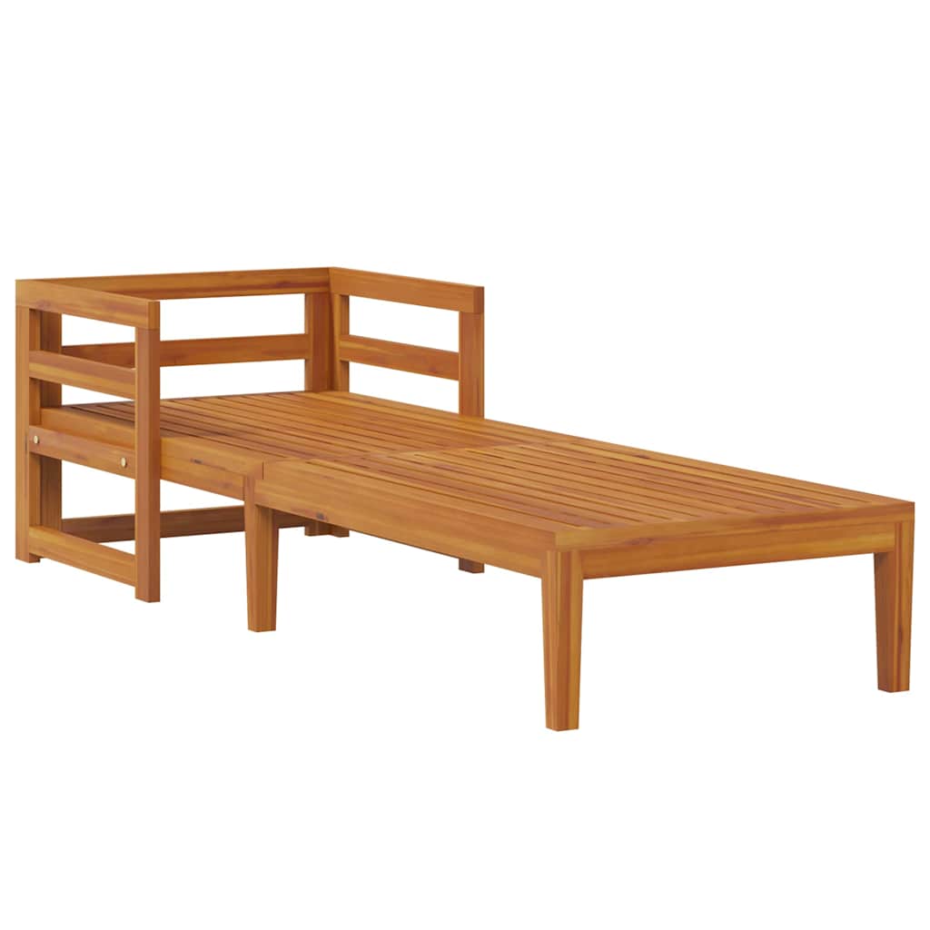 vidaXL Ξαπλώστρα Σκούρο Γκρι από Μασίφ Ξύλο Ακακίας με Μαξιλάρια