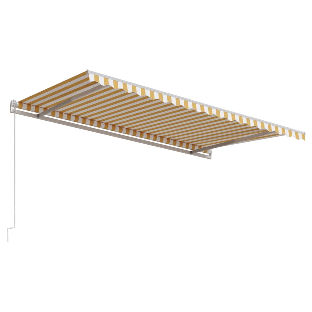 vidaXL Τέντα Συρόμενη Αυτόματη Kίτρινο / Λευκό 450 x 300 εκ.