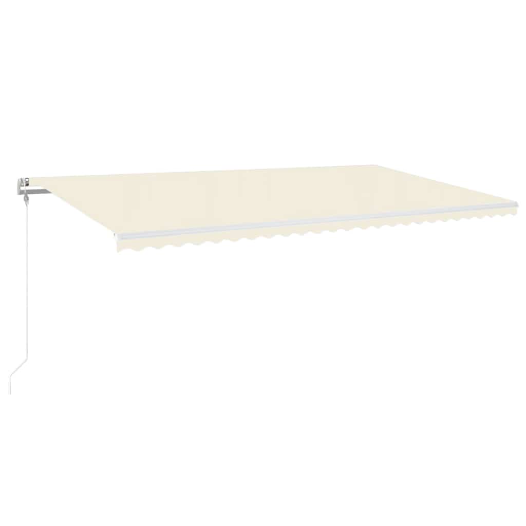 vidaXL Τέντα Αυτόματη με LED & Αισθητήρα Ανέμου Κρεμ 600 x 300 εκ.