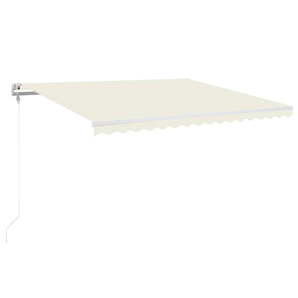 vidaXL Τέντα Αυτόματη με LED & Αισθητήρα Ανέμου Κρεμ 450 x 350 εκ.