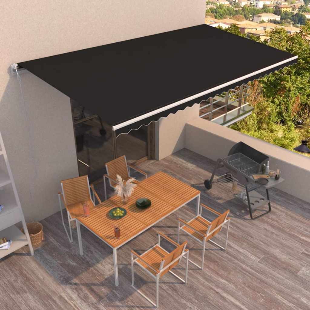 vidaXL Ηλεκτρική Αυλή 6 x 3,5 m Ανθρακί 100% Πολυεστέρας