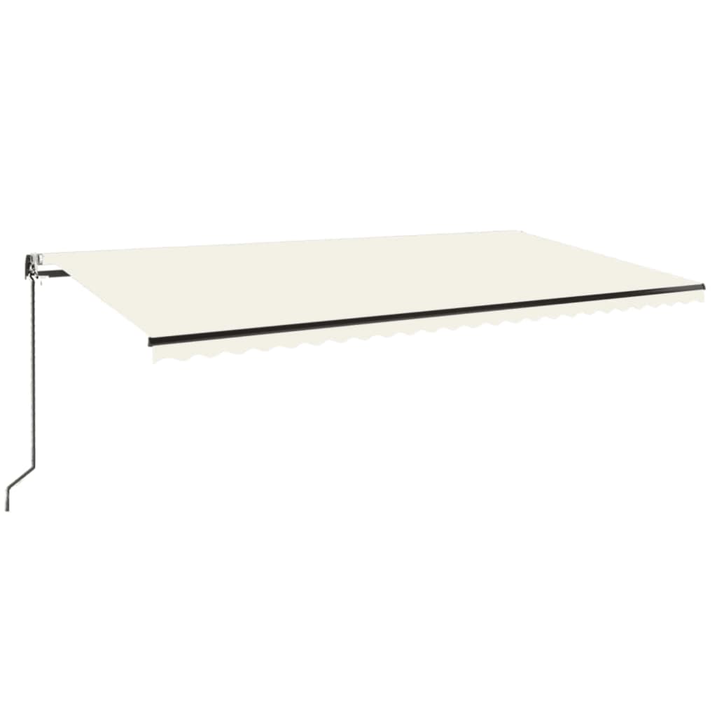 vidaXL Τέντα Αυτόματη με LED & Αισθητήρα Ανέμου Κρεμ 600x350 εκ.