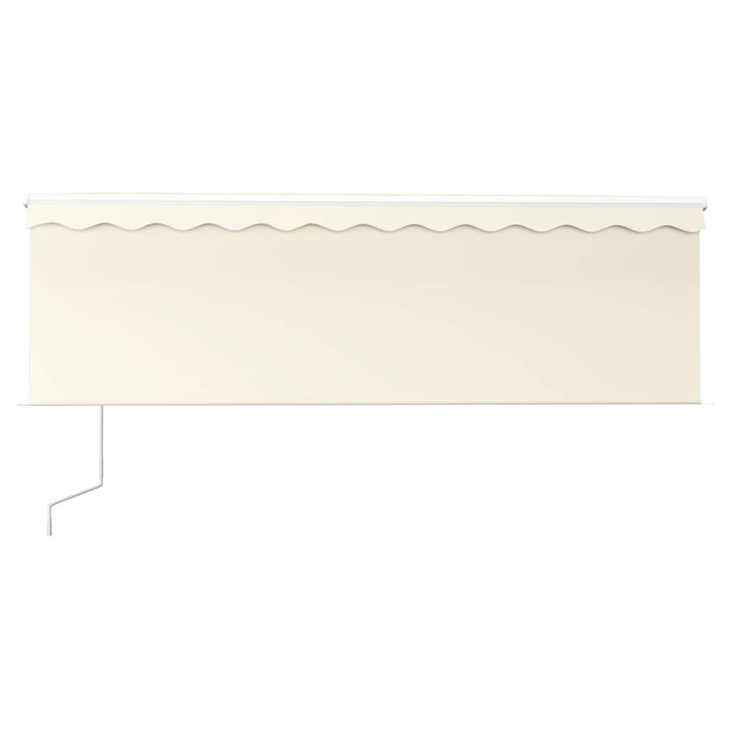 vidaXL Τέντα Αυτόματη με Σκίαστρο/LED/Αισθητήρα Ανέμου Κρεμ 4x3 μ.