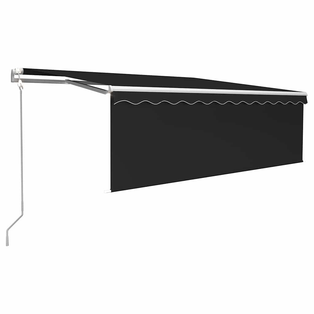 vidaXL Ηλεκτρική τέντα με LED και αισθητήρα 4,5 x 3 m Ανθρακί