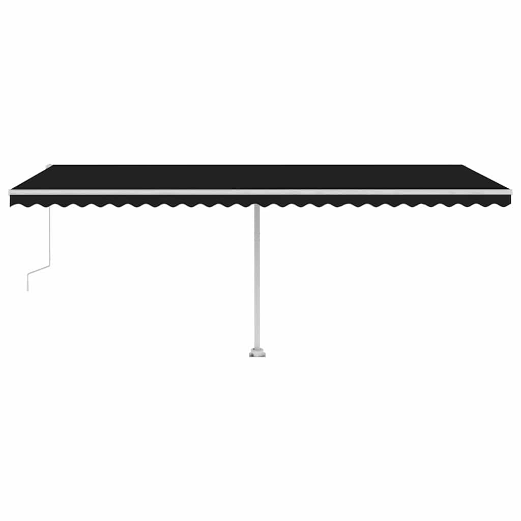 vidaXL Ηλεκτρική τέντα με LED και αισθητήρα 6 x 3 m Ανθρακί