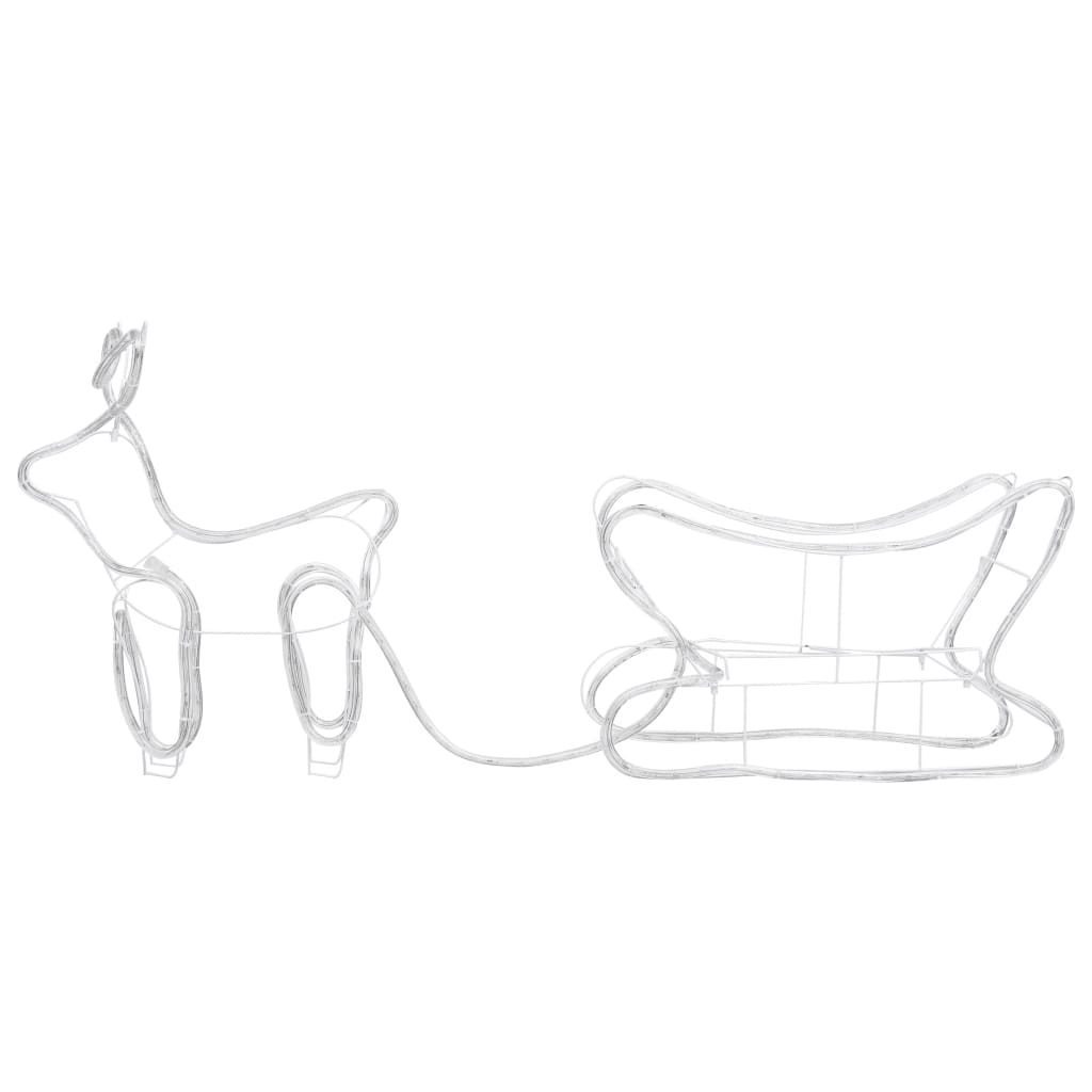 vidaXL Τάρανδος Χριστουγεννιάτικος με Έλκηθρο Εξωτ. Χώρου με 252 LED