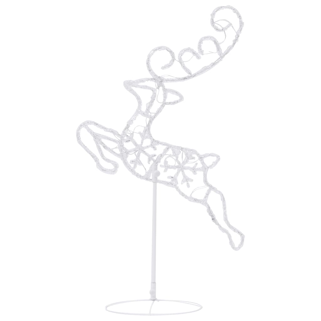 vidaXL Χριστ. Τάρανδος & Έλκηθρο Μπλε 260x21x87εκ. Ακρυλικό