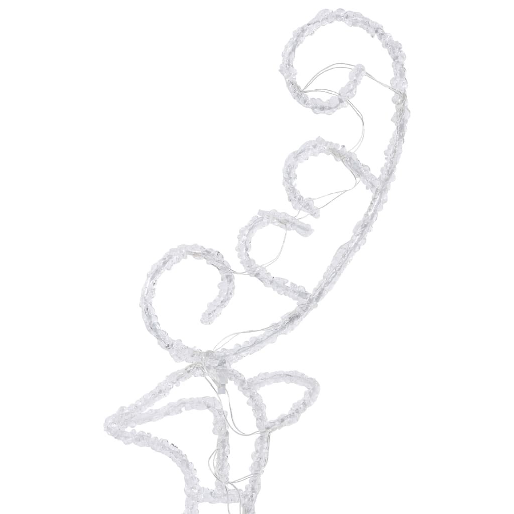 vidaXL Χριστ. Τάρανδος & Έλκηθρο Μπλε 260x21x87εκ. Ακρυλικό