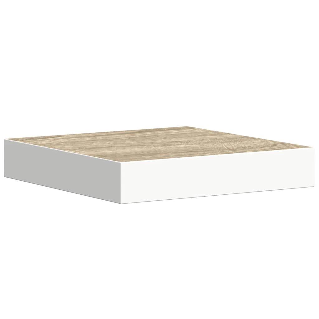 vidaXL Ράφι Τοίχου Δρυς και Άσπρο 23 x 23,5 x 3,8 εκ. από MDF