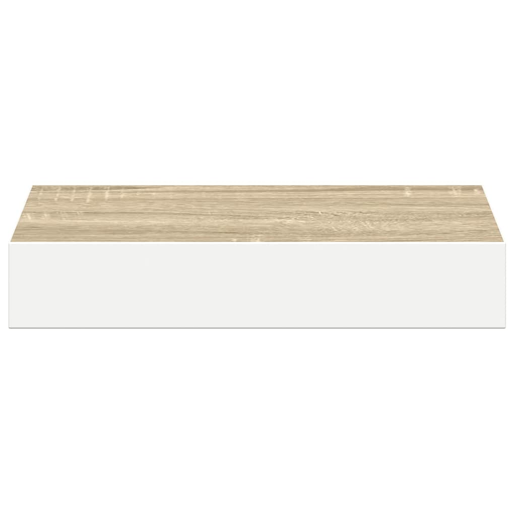 vidaXL Ράφι Τοίχου Δρυς και Άσπρο 23 x 23,5 x 3,8 εκ. από MDF