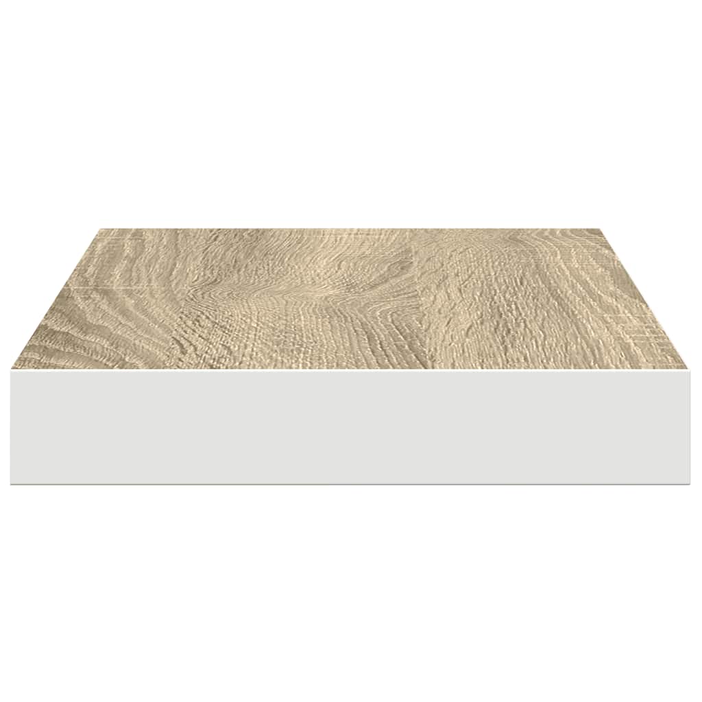 vidaXL Ράφια Τοίχου 4 τεμ. Δρυς/Άσπρο 50x23,5x3,8 εκ. MDF