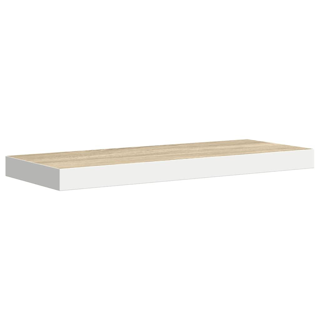 vidaXL Ράφι Τοίχου Δρυς/Άσπρο 60x23,5x3,8 εκ. MDF