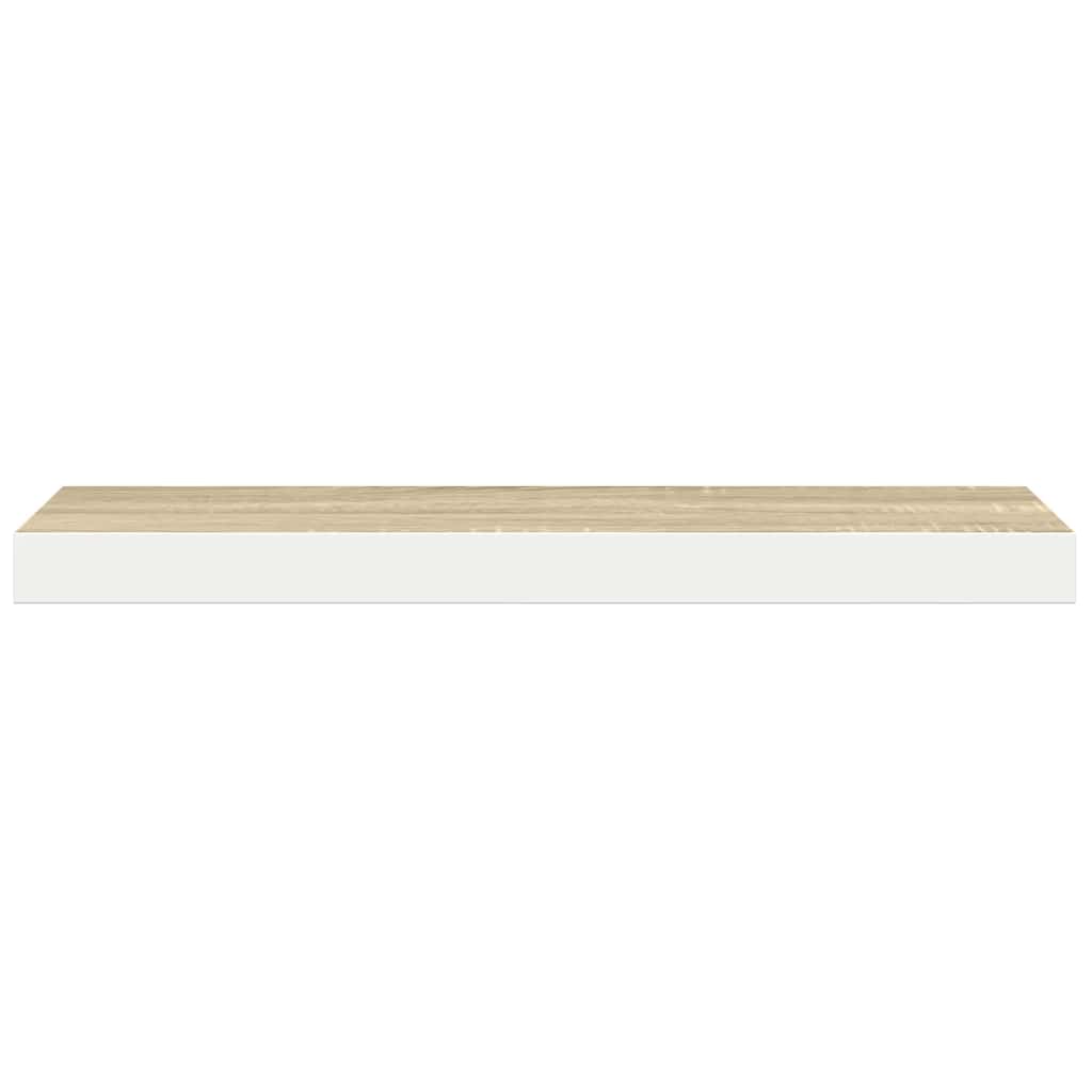 vidaXL Ράφια Τοίχου 4 τεμ. Δρυς/Άσπρο 60x23,5x3,8 εκ. MDF