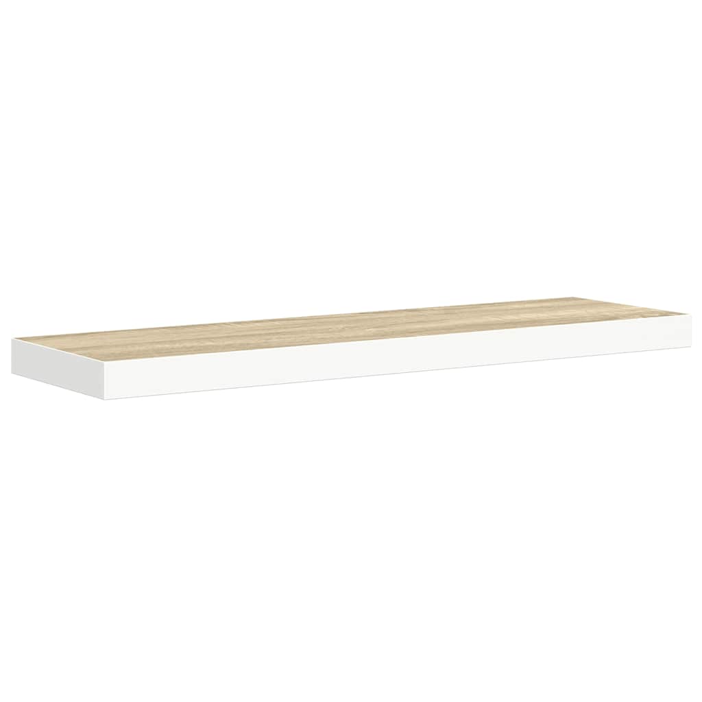 vidaXL Ράφι Τοίχου Δρυς/Άσπρο 80x23,5x3,8 εκ. από MDF