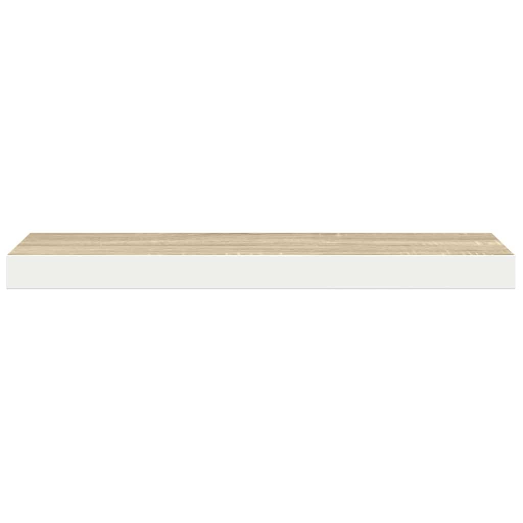 vidaXL Ράφι Τοίχου Δρυς/Άσπρο 80x23,5x3,8 εκ. από MDF