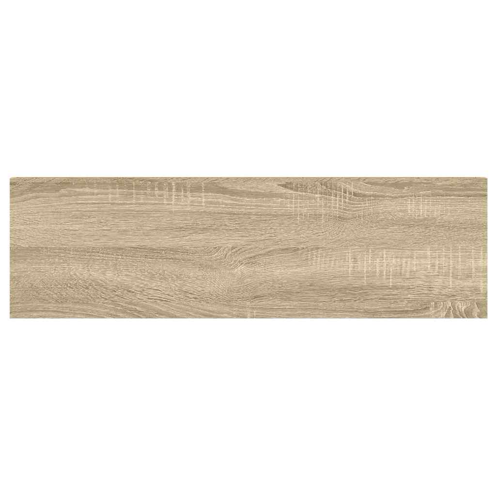 vidaXL Ράφια Τοίχου 2 τεμ. Δρυς/Λευκό 80x23,5x3,8 εκ. MDF