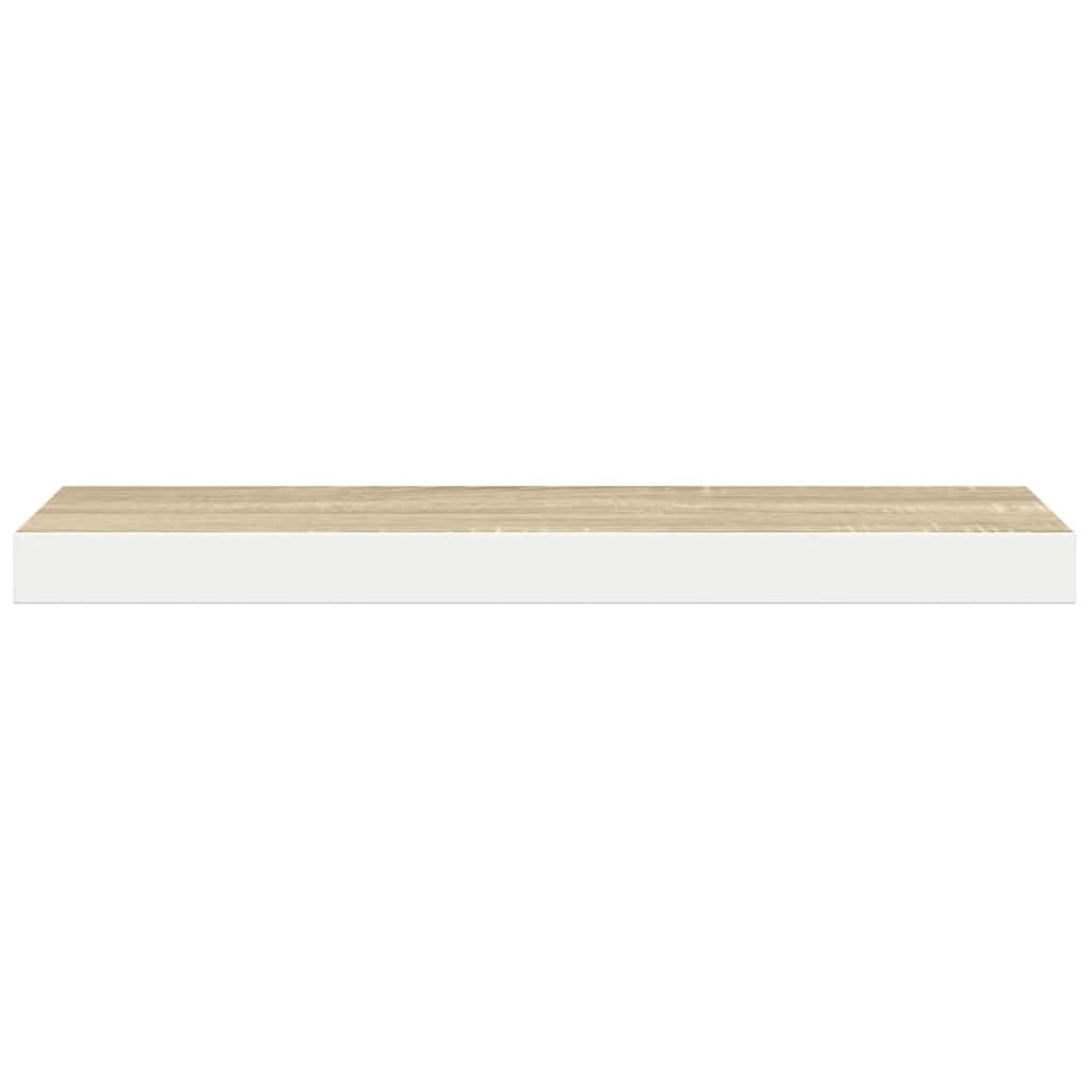 vidaXL Ράφια Τοίχου 4 τεμ. Δρυς/Λευκό 80x23,5x3,8 εκ. MDF