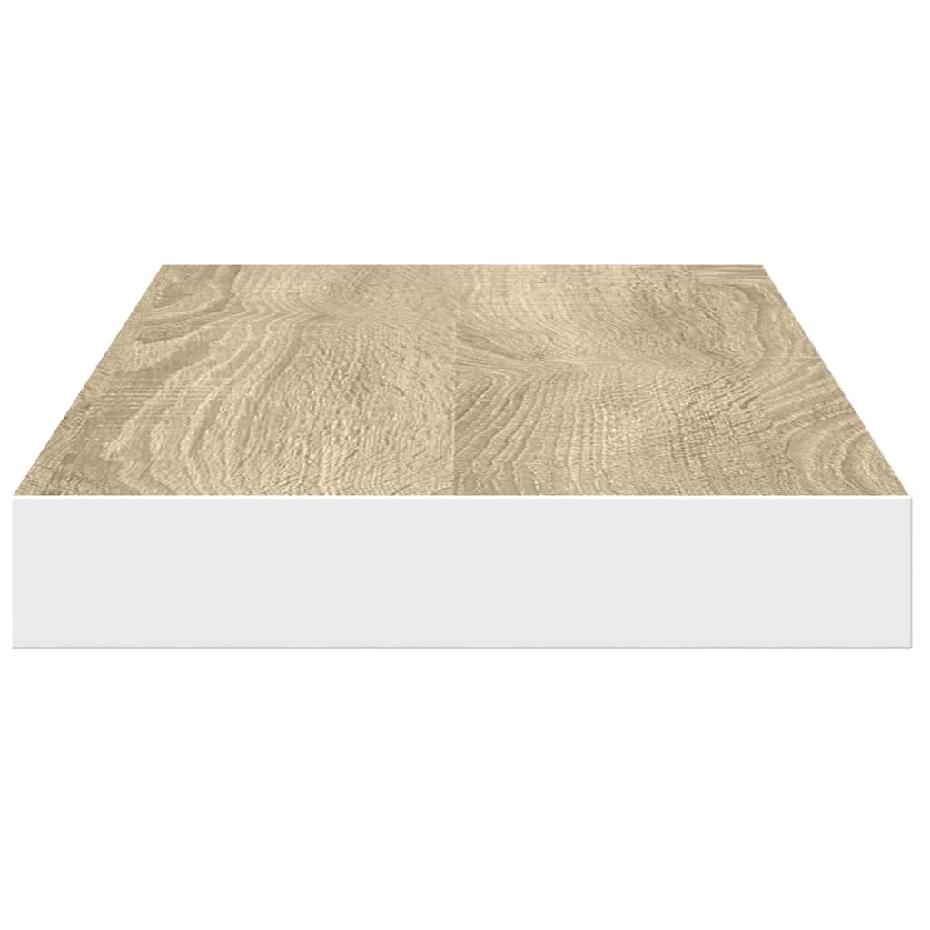 vidaXL Ράφια Τοίχου 4 τεμ. Δρυς/Λευκό 80x23,5x3,8 εκ. MDF