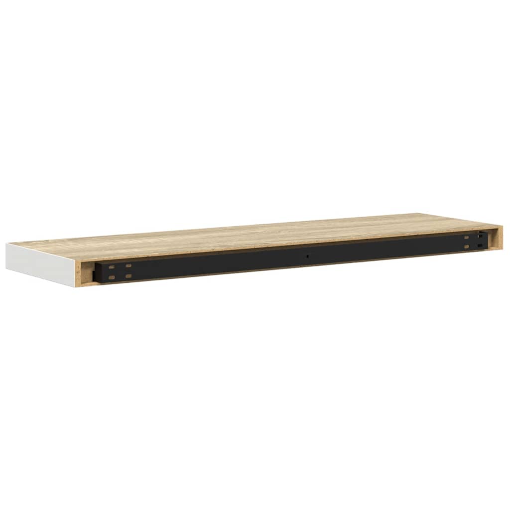 vidaXL Ράφια Τοίχου 4 τεμ. Δρυς/Λευκό 80x23,5x3,8 εκ. MDF