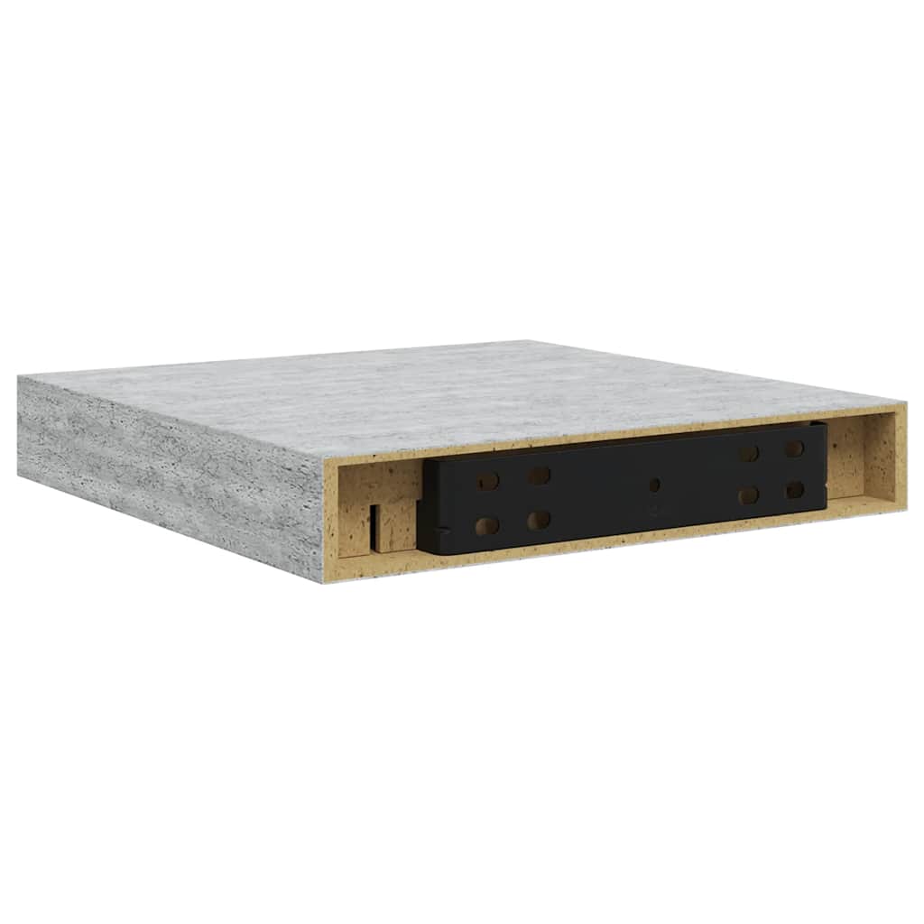 vidaXL Ράφι Τοίχου Γκρι Σκυροδέματος 23 x 23,5 x 3,8 εκ. από MDF