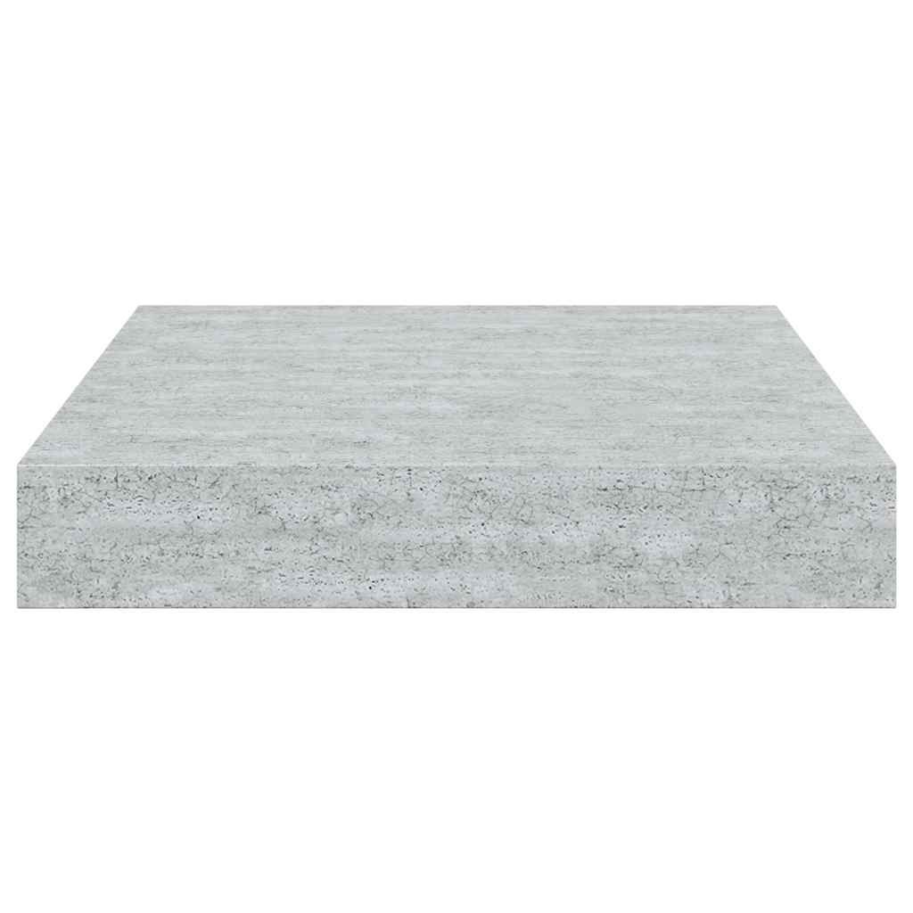 vidaXL Ράφια Τοίχου 2 τεμ. Γκρι Σκυροδέματος 23x23,5x3,8 εκ. MDF
