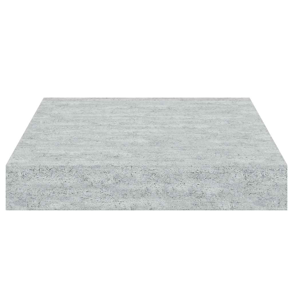 vidaXL Ράφια Τοίχου 2 τεμ. Γκρι Σκυροδέματος 23x23,5x3,8 εκ. MDF