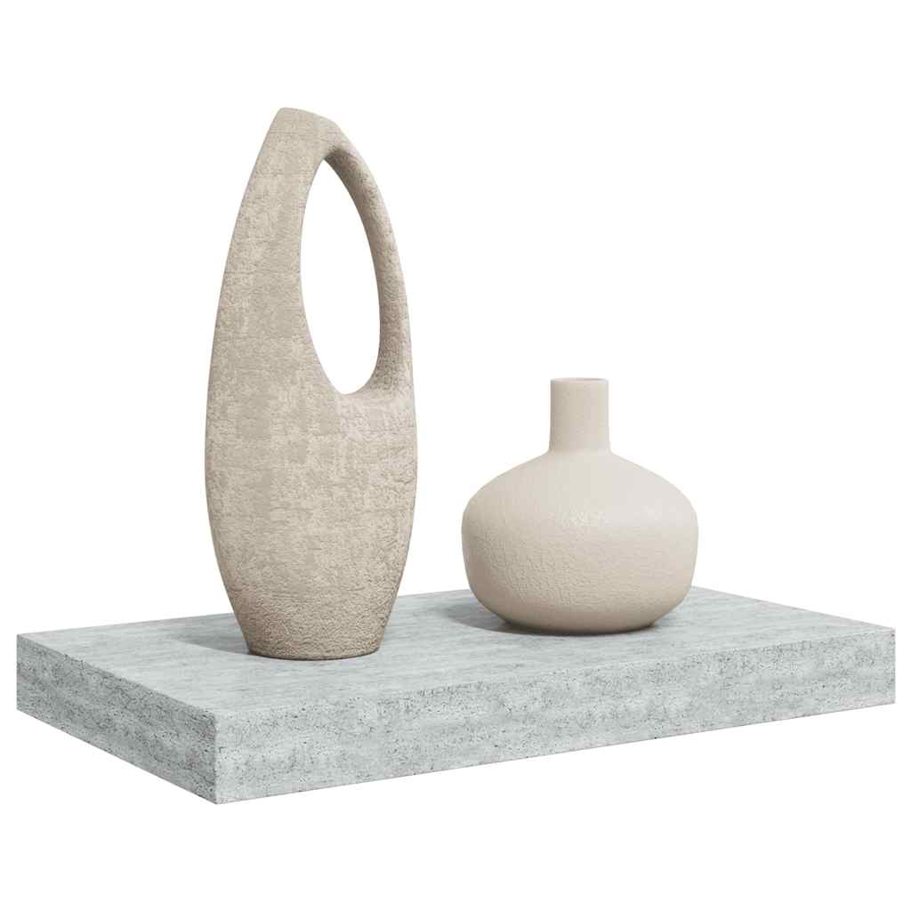 vidaXL Ράφι Τοίχου Γκρι Σκυροδέματος 40x23,5x3,8 εκ. MDF