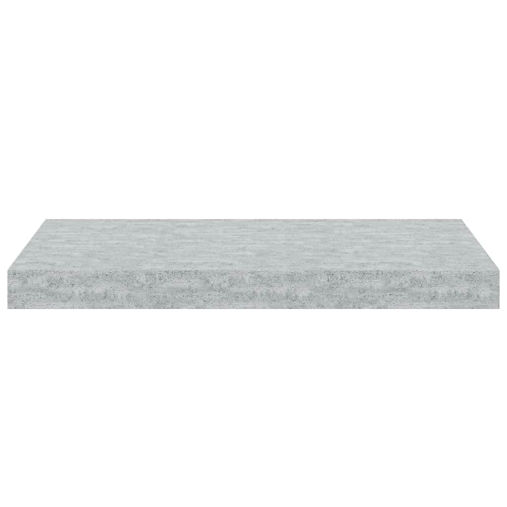 vidaXL Ράφια Τοίχου 2 τεμ. Γκρι Σκυροδέματος 50x23,5x3,8 εκ. MDF